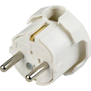 Winkel-schukostecker weiß, 10-16A, 250V