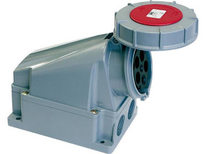 Cee-wandsteckdose 63A, 400V Power Twist, IP66/67 (klein) inkl. Blindverschraubung