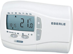 Eberle Uhrenthermostat INSTAT plus 2r Raumregler, Batteriebetrieb Temperaturbereich 7 - 32°C