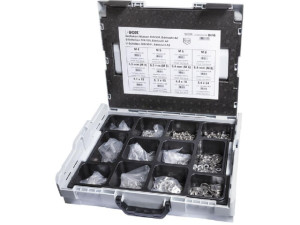 L-boxx: Sechskantmuttern DIN934+Scheiben DIN125+DIN9021 Edelstahl A2 1200-teilig