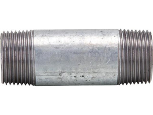 Tempergussfitting verzinkt Rohrdoppelnippel DN10 (3/8") Länge 80mm AG