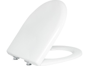 Wc-sitz Geberit Renova weiß, mit Softclose, QuickrRelease, Scharniere Messing verchromt