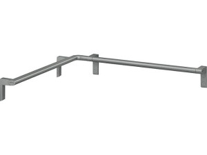 Duschhandlauf Serie Cavere aus Aluminium, Anthrazit-Metallic 95, 750x750mm