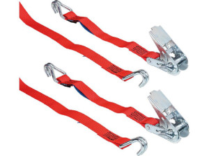 Profi Spanngurt 25 mm 450 kg 5,0 m zweiteilig DIN EN12195-2 rot VPE 2 Stück