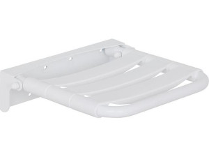 Klappsitz Elida aus Edelstahl PP antibakteriell,weiß matt, 360x100x370mm, mit Befestigung