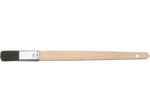 Pr. -Plattpinsel gerade 25mm KANA schwarz, Buchenstiel, Weißblechzwinge