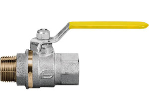 Gas-kugelhahn ATHENA, Messing, AG/IG mit Stahl-Handhebel DN40 (1 1/2')