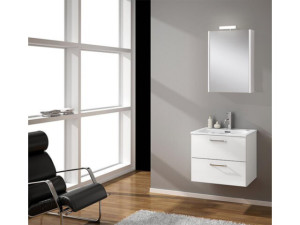 Badmöbel-set NOA weiß Hochglanz 2 Auszüge Breite 615x515x470 mm