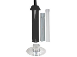 Mündungspaket Skobifix XXs Flachdach, DN80/125 schwarz 1,0m