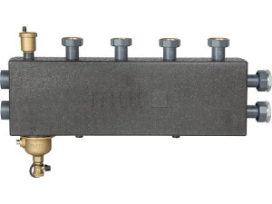 Kombi-heizungsverteiler mit Hydraulischer Weiche und Magnetschlammabscheider 3+1 Heizgruppen