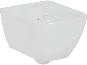 Wand-tiefspül-wc Geberit Smyle Square compact, spülrandlos, weiß BxHxT: 350x330x490mm