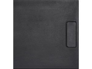 Duschwanne Douron 800x35x800 mm mit Steinstruktur Mineralguss schwarz matt Abl. 52 mm