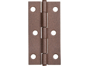 Scharnier DURAVIS 80 x 40 x 1,25 mm, Material: Stahl, blau verzinkt, Oberfläche: rostbraun, mit vernietetem Edelstahlstift