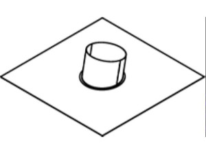 Viessmann ZK01909 Universal Dachpfanne rot, DN160/180, für Dachneigung 20 - 50 Grad