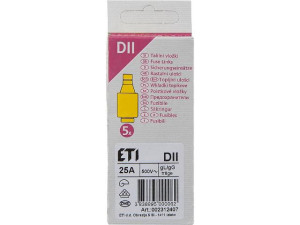 Diazed-sicherungseinsatz 25 A 1 Pack 5 Stück