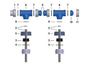 Gewindebuchse Schütz DN50 (2') mit Dichtung