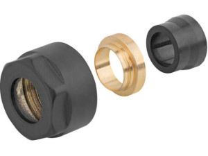 Klemmringverschraubung schwarz d15mm x DN20(3/4') Eurokonus, VPE=2Stück
