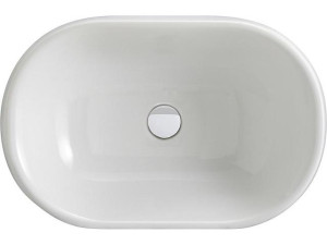Aufsatz-waschtisch NUVOLA, BxHxT 600x160x400mm aus Keramik, Weiß