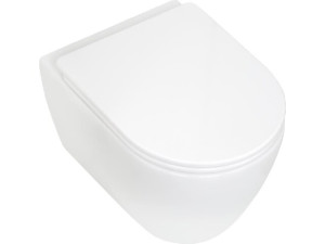 Wc-set Evenes Aimera Compact Wand, spülrandlos, Softclose, Keramik, Weiß, inkl. WC-Sitz, 355x330x485mm