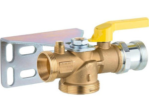 Gasabsperr-kugelhahn Standard, PN 5, HTB 650°C für Einrohrzähler, Durchgangsform