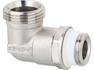 Simplex Anschlusswinkel 1/2''x 3/4'' 1/2'' selbstdichtend 3/4'' Eurokonus venickelt