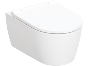 Combi-pack Geberit One Wand-Tiefspül-WC und WC-Sitz weiß, Höhenverstellbar, Kera Tect, mit Turbo Flush, Abdeckung weiß