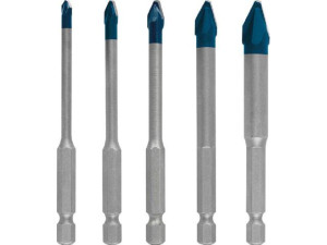 Fliesenbohrer-set BOSCH 5-teilig HardCeramic d 4/5/6/8/10 mm, Länge 90 mm mit 1/4' Sechskantaufnahme