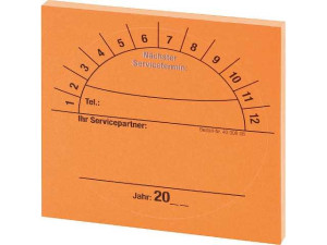 Service-aufkleber universal für Stempeleindruck, D 69mm, VPE 60 Stück