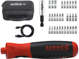 1/4" Akku-Schraubendreher-Set Wiha speedE® PocketDrive 3,7V mit 1,5 Ah, 35-teilig