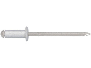 Blindniete PolyGrip Alu/Nirosta D=4x10, RAL 9006 Weißaluminium VPE 500 Stück