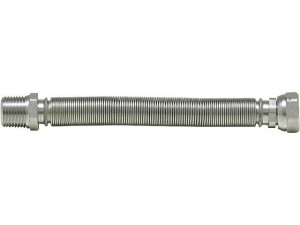 Edelstahlwellrohr DN20 (3/4“) 200 - 410 mm ausziehbar AGxÜberwurfmutter