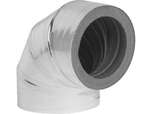 Dämmbogen 90°, DN200 mit Alubeschichtung, 20mm Wandst.
