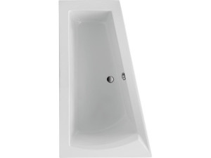 Raumspar-badewanne LAGO I links, BxHxT 1700x500x1000-655mm Acryl, weiß