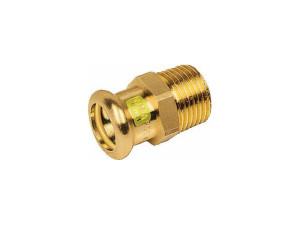 Sanha Gas-Pressfitting , Übergangsmuffe -Nip. 22x1 Rotguss, Nr.11243g