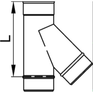 Viessmann T-Anschlussstück 45° einwandig Systemgröße 150mm 9564676