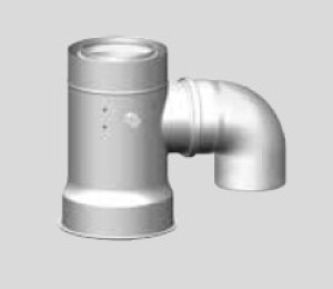 Wolf 2651332 Adapter 2xDN160 auf DN160/225 für raumluftunabhängigen Betrieb MGK-2