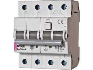Fi/ls-schalter KZS-4M, 3-pol+N, B25A, 30mA, 6kA, Typ A