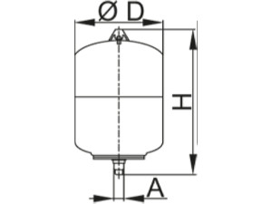 Viessmann Membran-Ausdehnungsgefäß 8 Liter, Typ DD8, für Trinkwasser-Installation, passend Vitodens 200-W 9572217