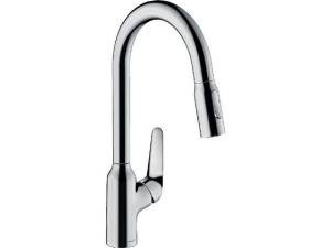 Hansgrohe Spültischmischer 220 Focus M42, mit herausziehbarer Geschirrbrause, schwenkbar
