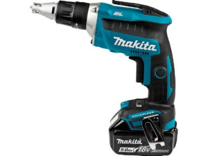 Akku-schnellbauschrauber MAKITA 18V mit 2x 5,0 Ah Akku und Ladegerät im Koffer DFS452RTJ
