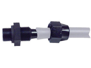 Schlauchverschraubung Kunststoff mit ölbeständiger Gummidichtung R3/8'' AG