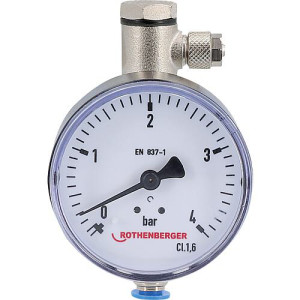 Rothenberger Ersatzmanometer 0-4 bar für Gasabdrückpumpe GW 150/4 R 1/4'' ohne Schutzkappe