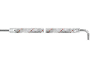 Ölschlauch einerseits Rohrstutzen 8mm gerade, anderseits Rohrbogen 8mm, 300mm