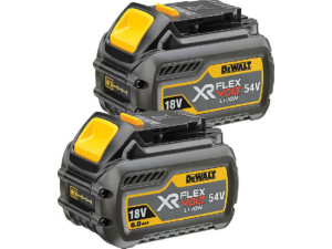 Akku-set DeWalt DCB546T2-XJ 54V/18V mit 2 x 6,0 Ah Akkus XR FlexVolt