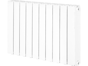 Niedrigtemperatur Heizkörper Alu 407x320 mm Blitz Super B4 B4 350/100 4 Glieder weiss RAL 9010