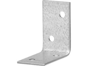 Winkelverbinder verzinkt ohne Rippe, 40x40x60mm, Stärke 2mm