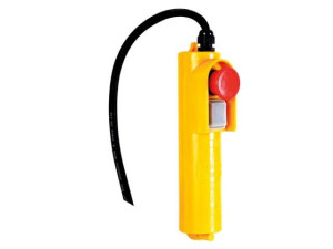 Fernbedienung elektrischer Seilzug 230V, 1,5m Kabel, Not-Aus-Schalter, ABS, 1000W, 230V AC, für Winden und Seilzüge