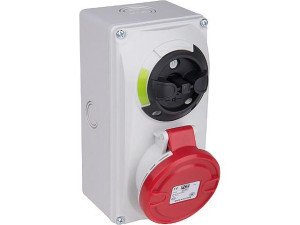Cee-wandsteckdose 32A, 400V Abschaltbar mit Verriegelung IP44, Schraubanschluss