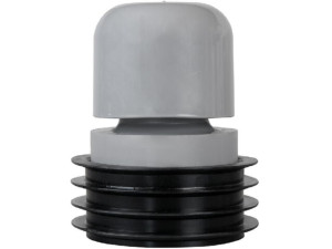 Einstecksiphon DN110, Kunststoff grau, für Rohre mit dinnen 100-104mm