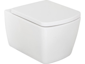 Wc-set Evenes Aldoma Wand-Tiefspül, spülrandlos, Softclose Sitz, Keramik, Weiß, Wandhängend